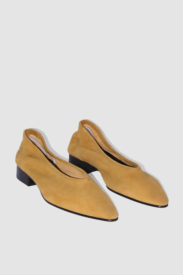 By Far Carré Cumin Kid Suede Leather Pump