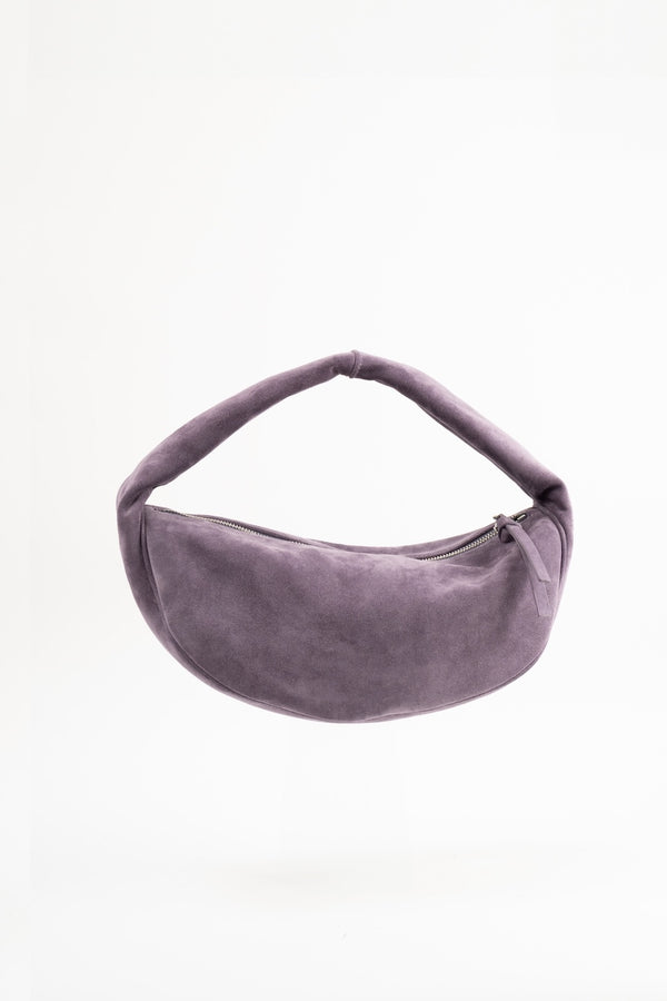 by far Cush Deep Purple Suede Leather Shoulder Bag