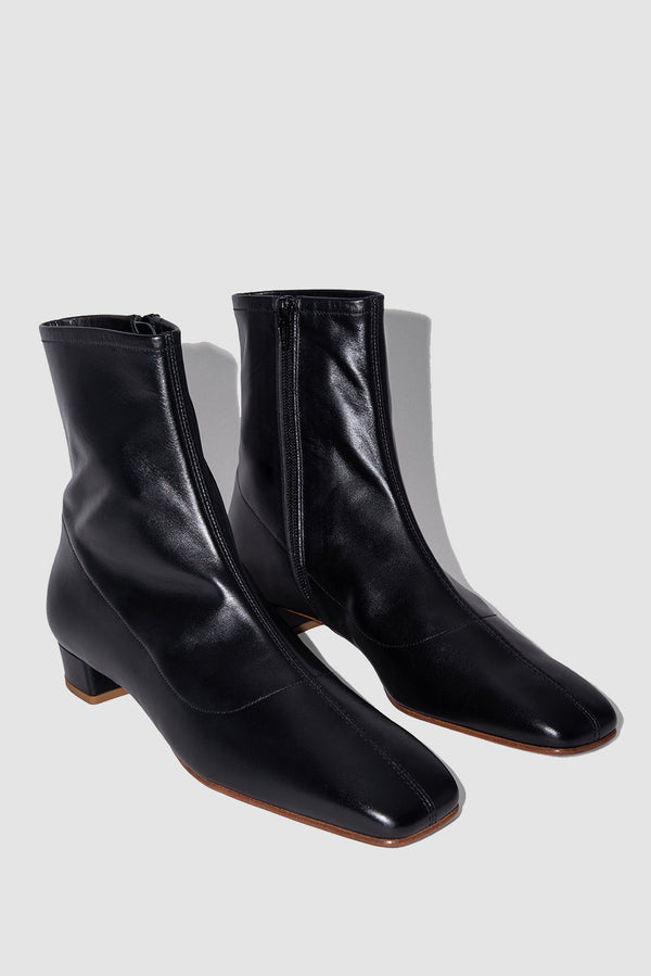 By Far Este Black Leather Ankle Boot