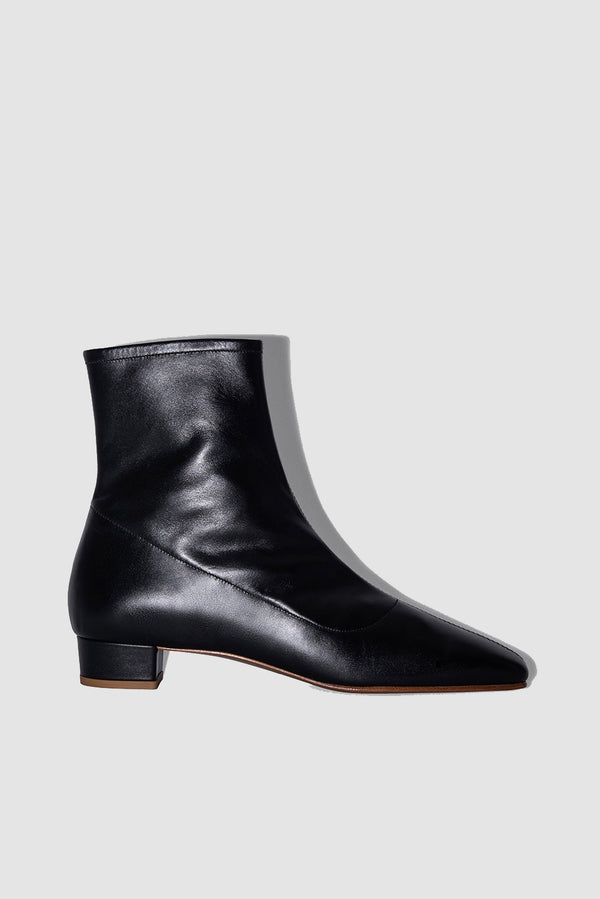by far Este Black Leather Ankle Boot