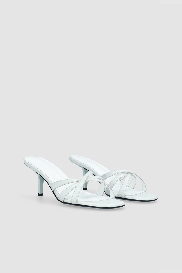 By Far Julie Burrata Creased Calf Leather Mule