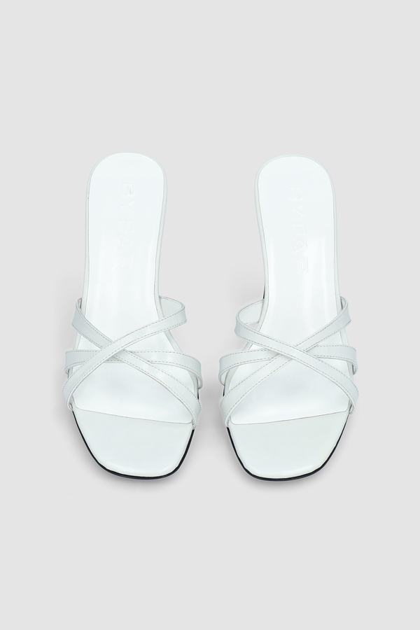 By Far Julie Burrata Creased Calf Leather Mule