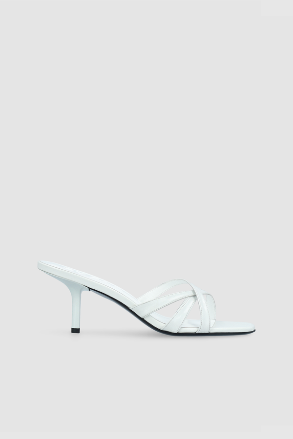 by far Julie Burrata Creased Calf Leather Mule