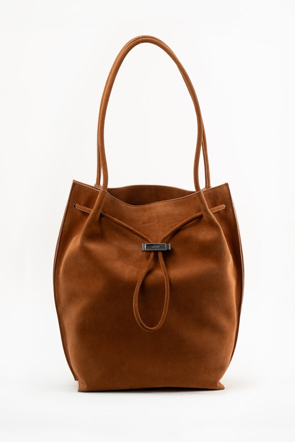 by far Kayla Summer Tan Suede Leather Shoulder Bag