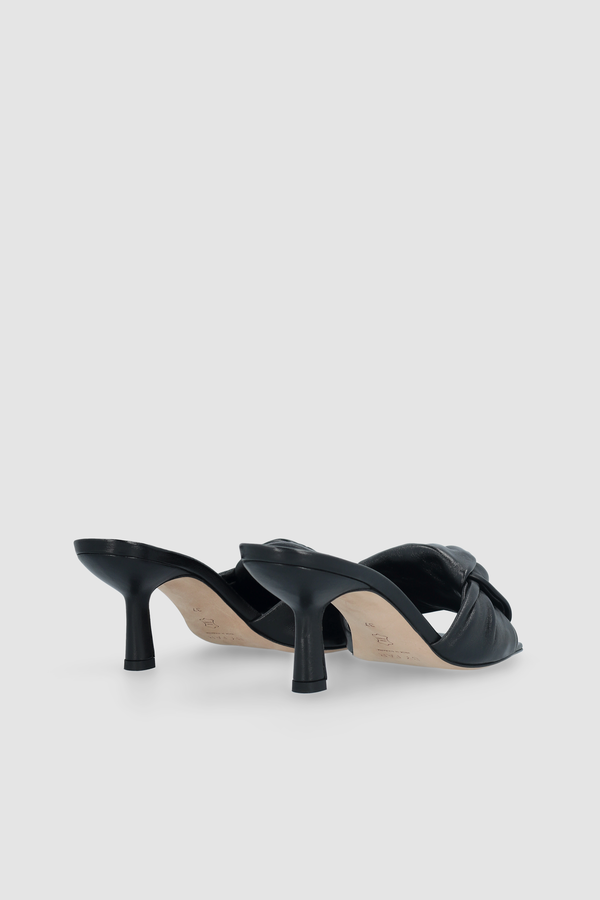 By Far Lana Black Gloss Leather Mule