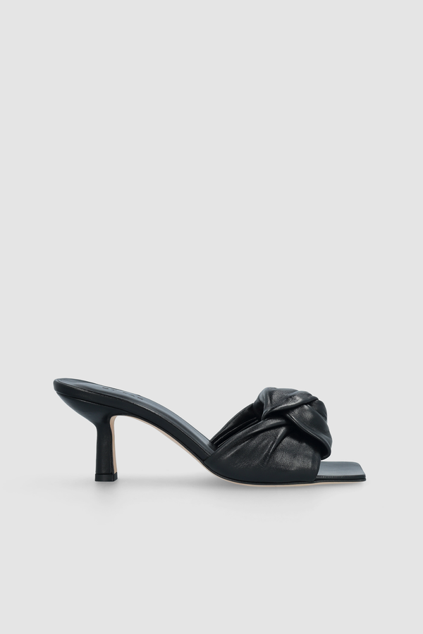 by far Lana Black Gloss Leather Mule