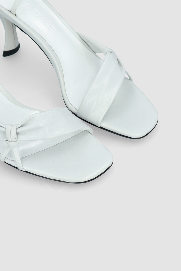 By Far Layla Burrata Creased Calf Leather Sandal