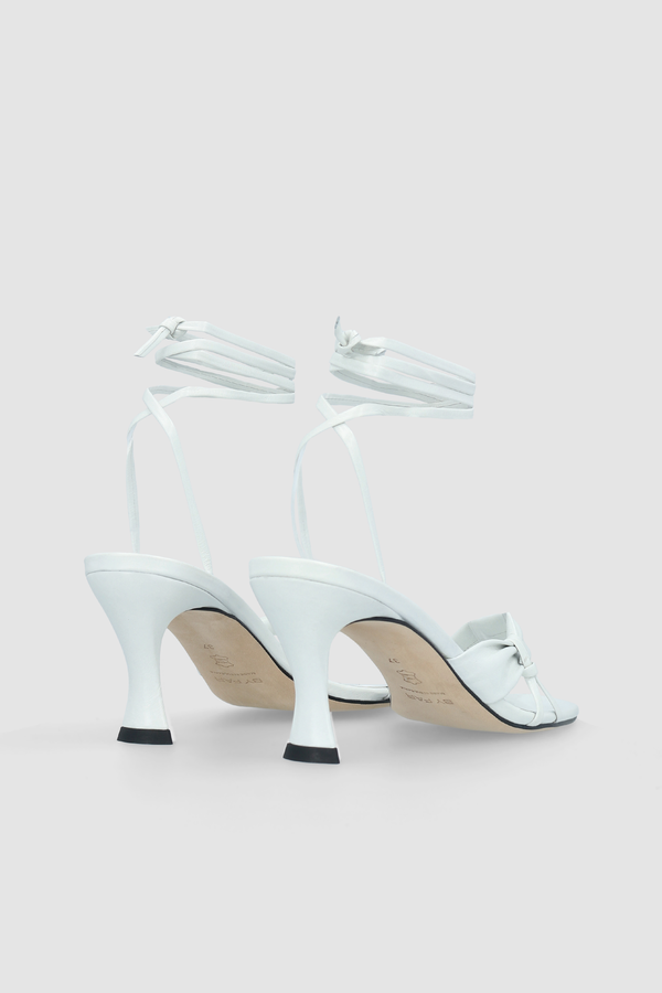 By Far Layla Burrata Creased Calf Leather Sandal