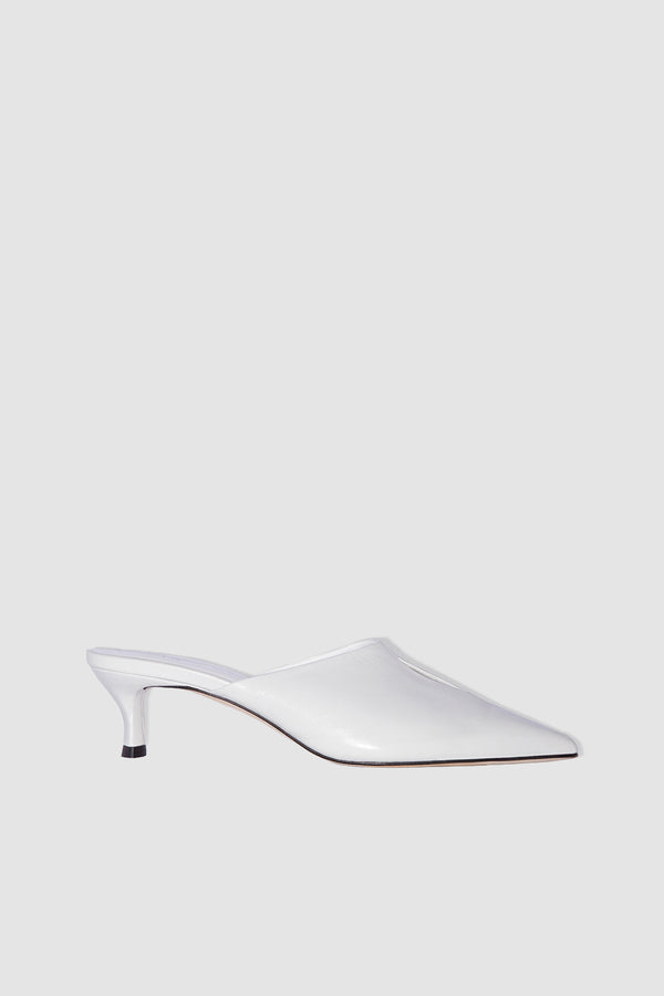 by far Luciana Burrata Creased Calf Leather Mule