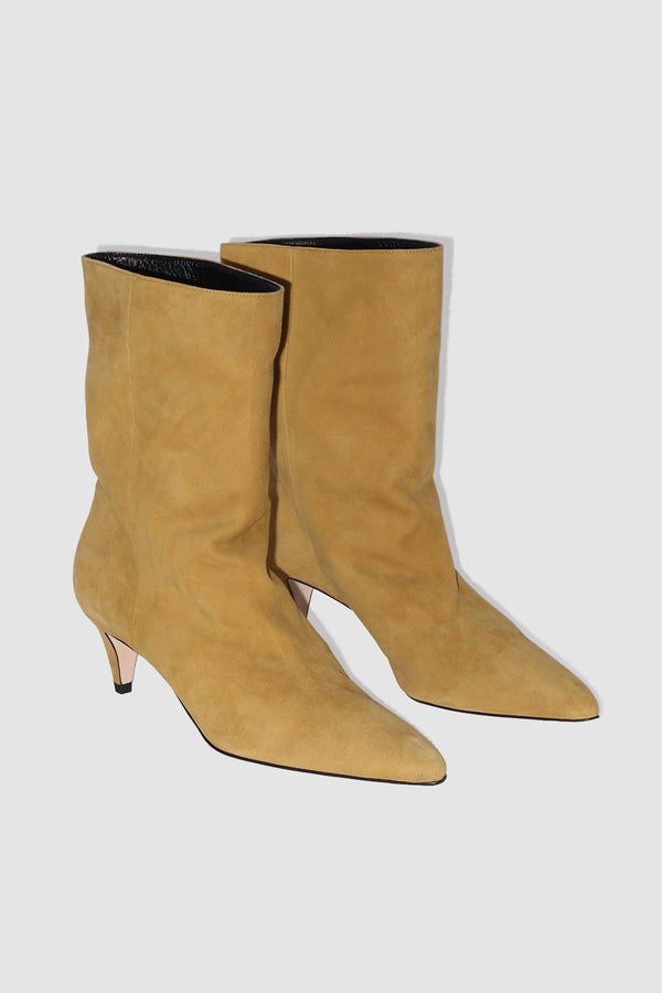 By Far Lysander Cumin Kid Suede Leather Ankle Boot