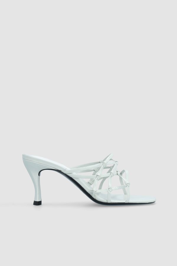 by far Malaya Burrata Creased Calf Leather Mule