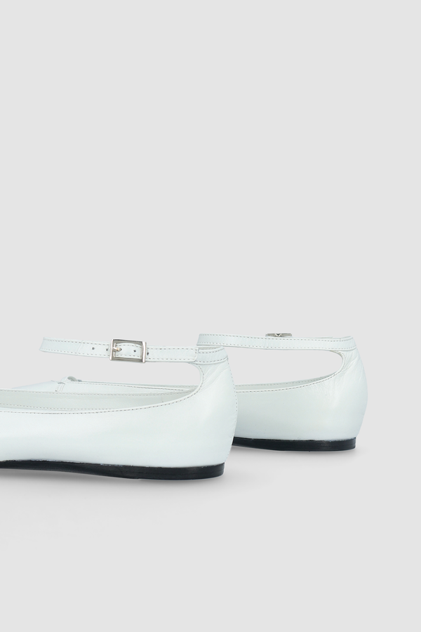 By Far Margot Burrata Creased Calf Leather Flat