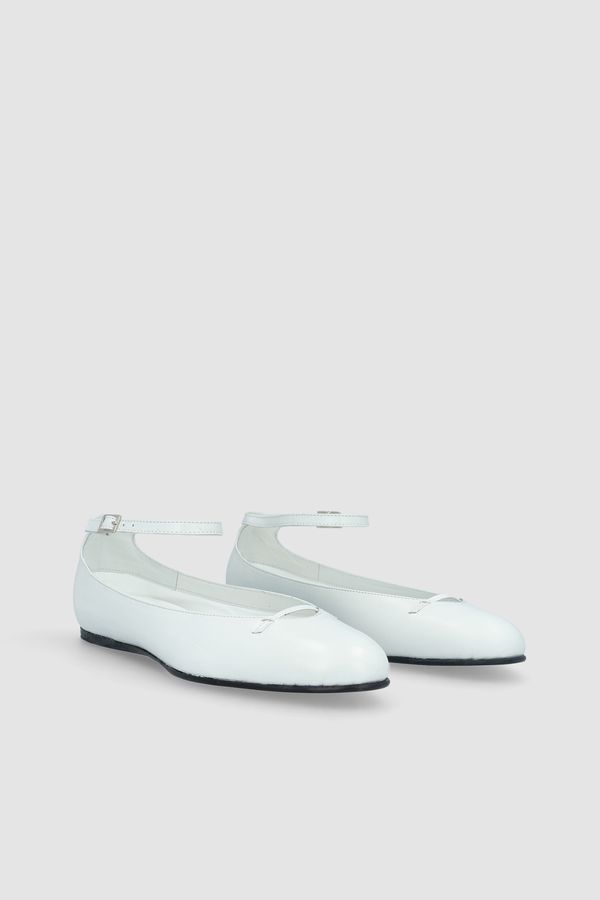 By Far Margot Burrata Creased Calf Leather Flat