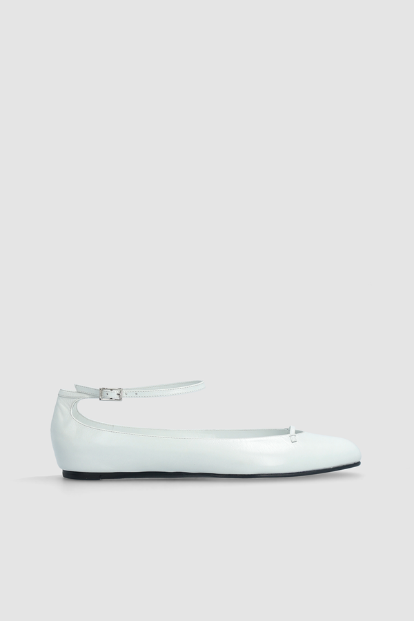 by far Margot Burrata Creased Calf Leather Flat