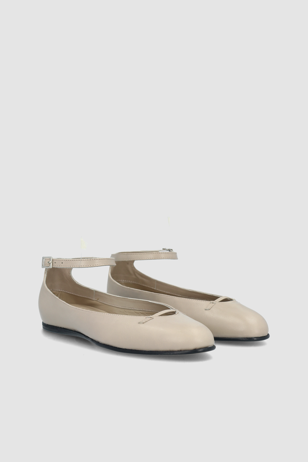 By Far Margot Dryland Creased Calf Leather Flat