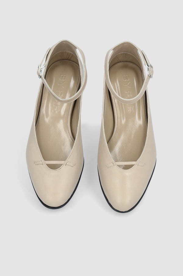 By Far Margot Dryland Creased Calf Leather Flat