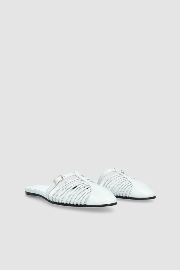 By Far Osip Burrata Creased Calf Leather Mule