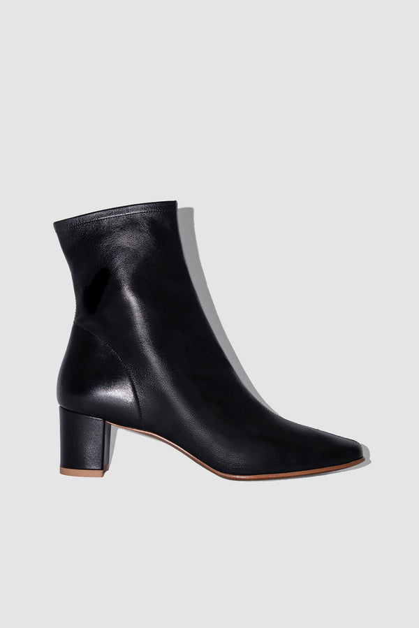 by far Sofia Black Leather Ankle Boot