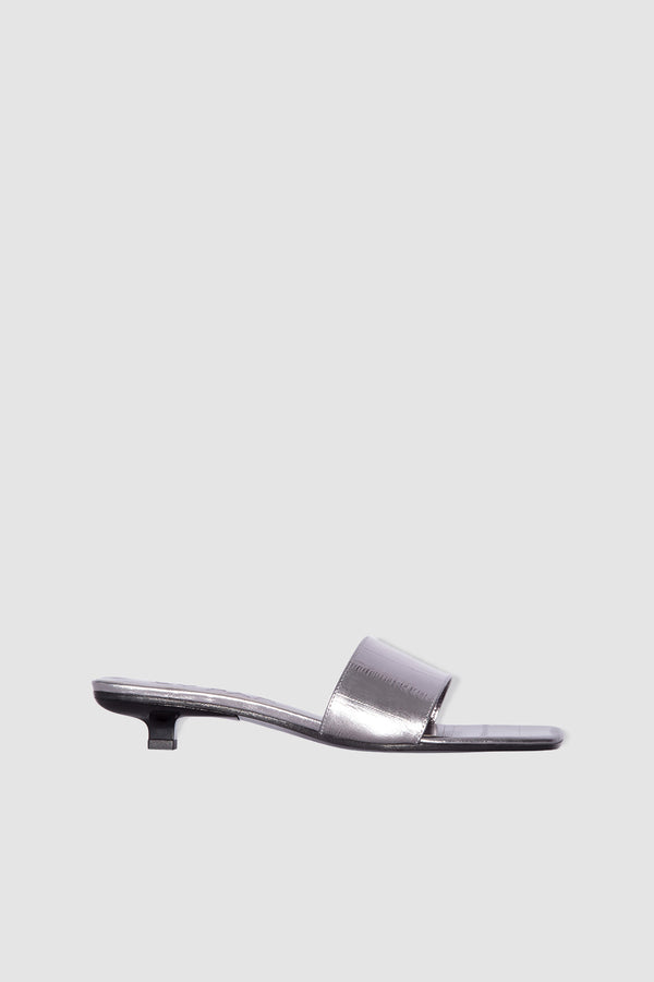 by far Ceni Inox Eel Embossed Metallic Leather Slip-On