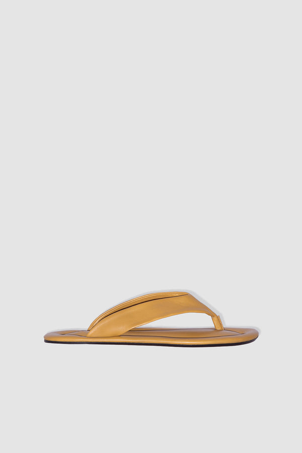 by far Dasha Cumin Lamb Nappa Leather Flip-Flop Sandal