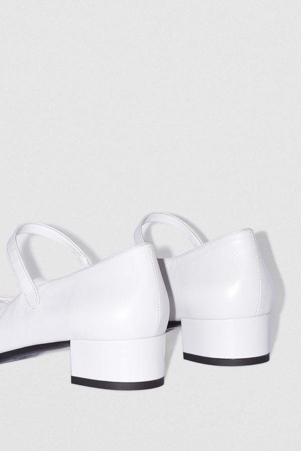 By Far Ginny Burrata Creased Calf Leather Mary Jane Pump