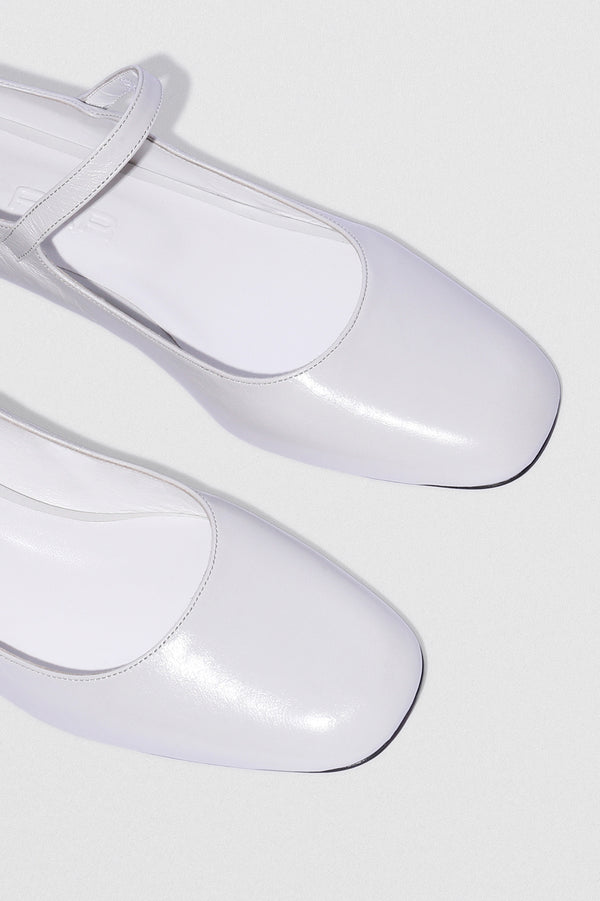 By Far Ginny Burrata Creased Calf Leather Mary Jane Pump