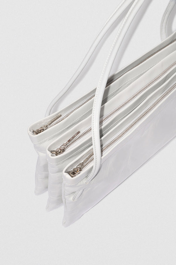 By Far Hannah Burrata Creased Calf Leather Shoulder Bag