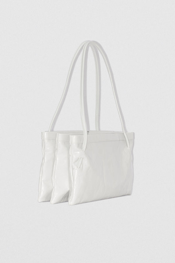 By Far Hannah Burrata Creased Calf Leather Shoulder Bag