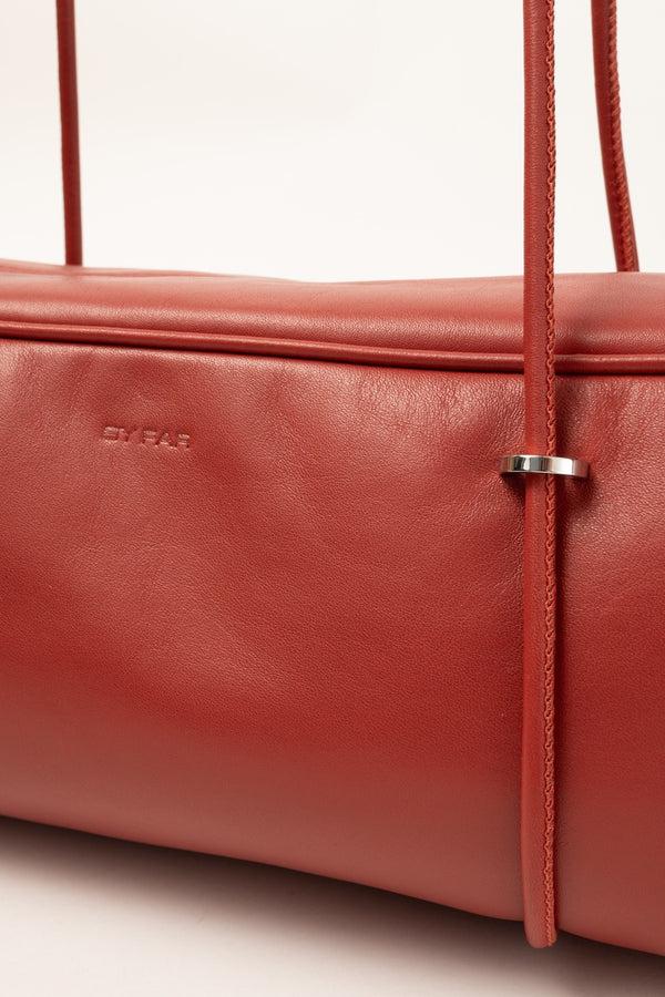 By Far Kimberly Blood Red Nappa Leather Shoulder Bag
