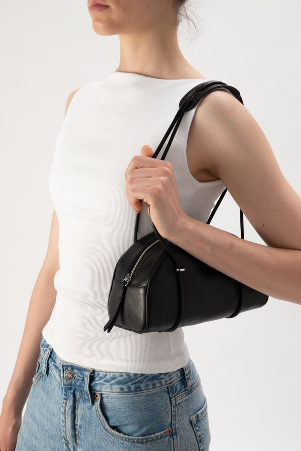 By Far Kimberly Bowler Black Nappa Leather Shoulder Bag