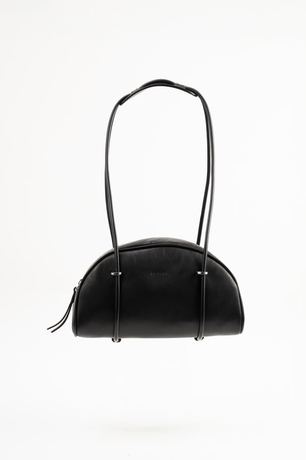 by far Kimberly Bowler Black Nappa Leather Shoulder Bag