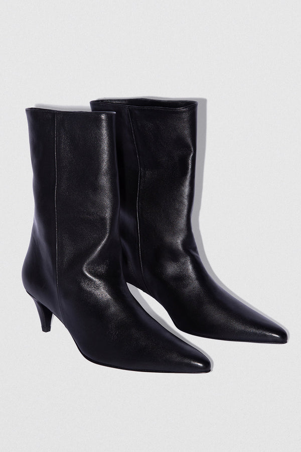 By Far Lysander Black Lamb Nappa Leather Ankle Boot