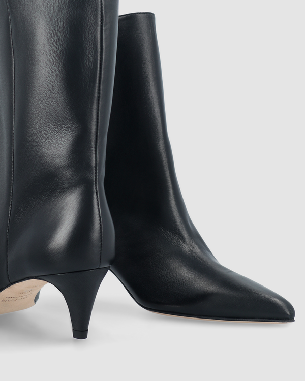 By Far Lysander Black Lamb Nappa Leather Ankle Boot