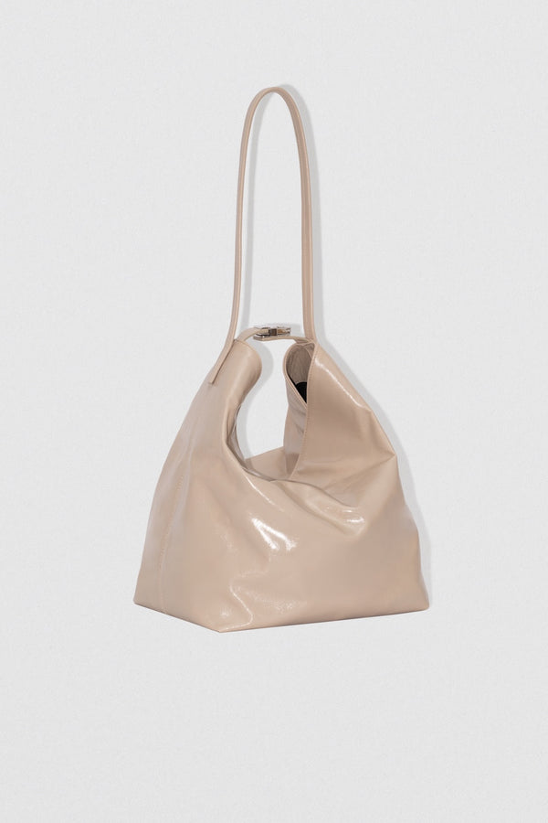 By Far Maxi Bea Dryland Creased Calf Leather Hobo Bag