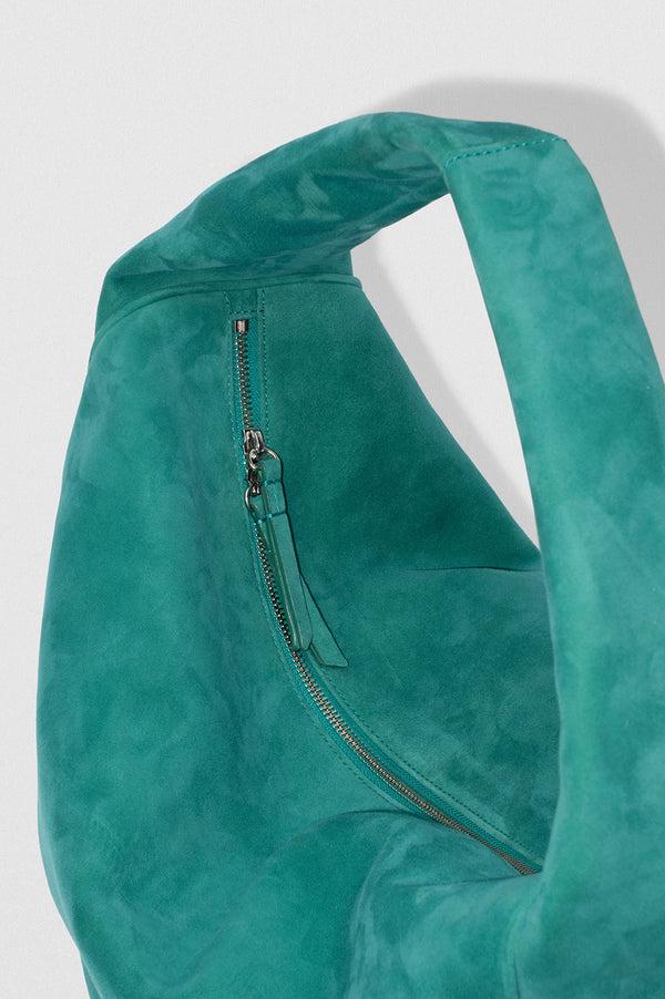 By Far Maxi Cush Alpine Kid Suede Leather Shoulder Bag