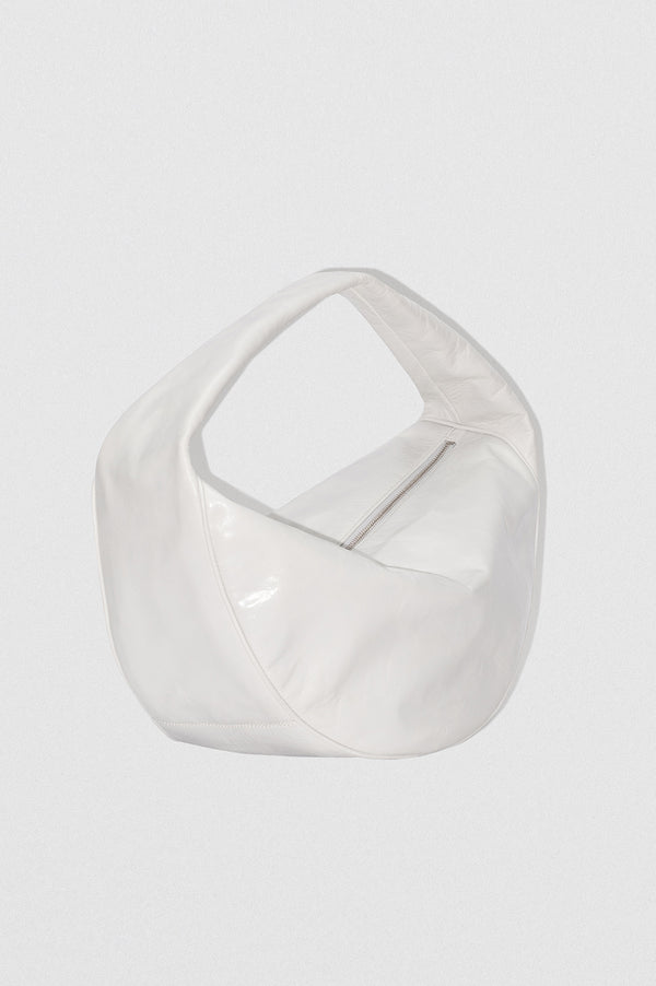 By Far Maxi Cush Burrata Creased Calf Leather Shoulder Bag