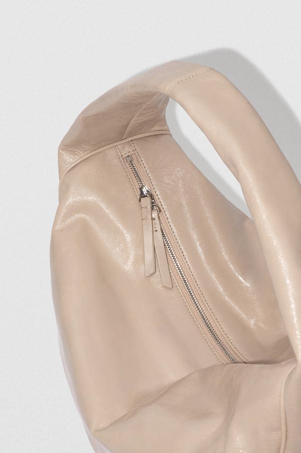 By Far Maxi Cush Dryland Creased Calf Leather Shoulder Bag