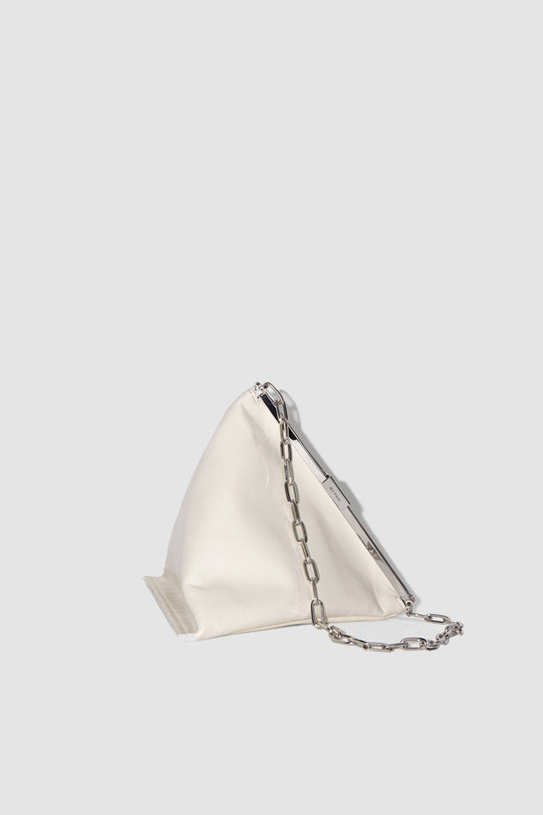 By Far Prisma Limewash Creased Leather Top-Handle Bag