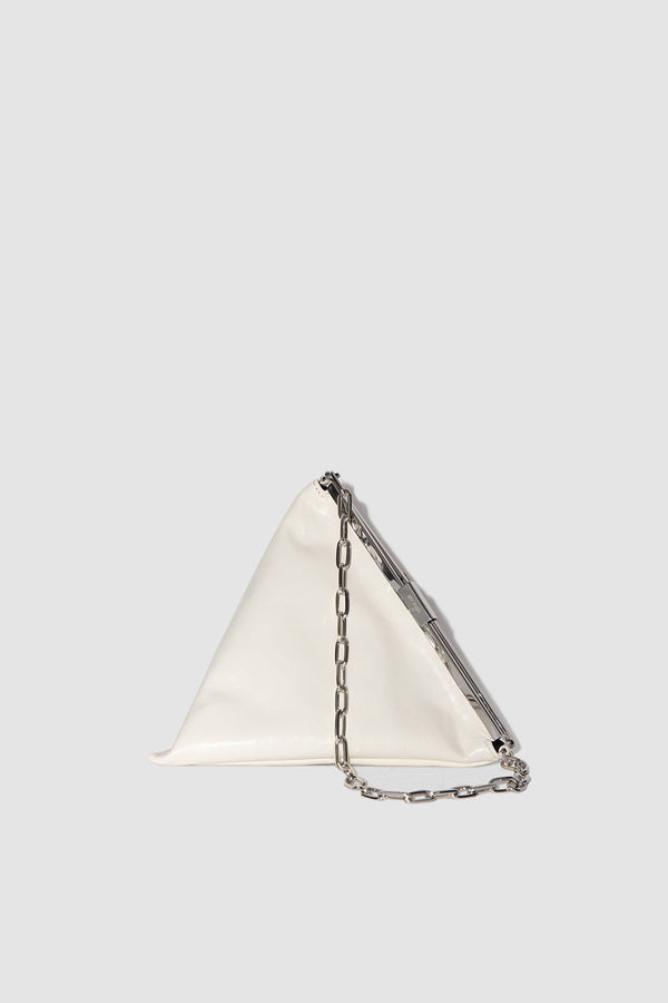 by far Prisma Limewash Creased Leather Top-Handle Bag