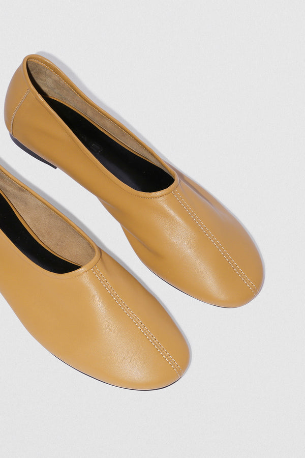 By Far Prudence Cumin Lamb Nappa Leather Ballet Flat