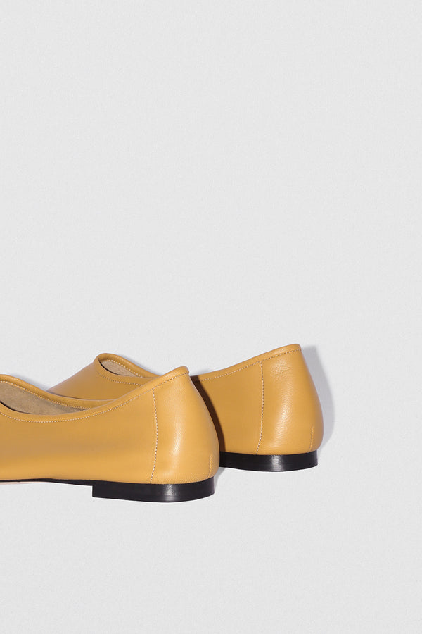By Far Prudence Cumin Lamb Nappa Leather Ballet Flat