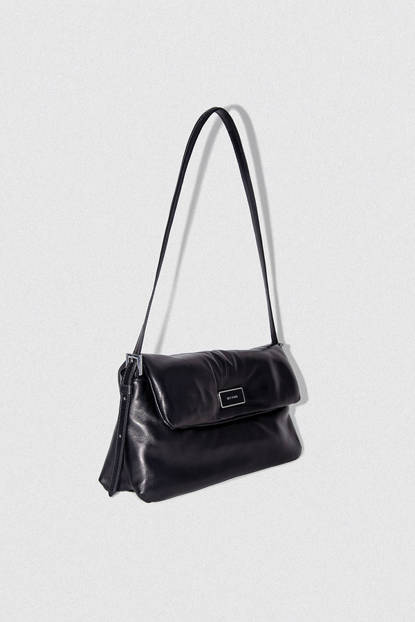 By Far Puffy Tilda Black Lamb Nappa Leather Shoulder Bag