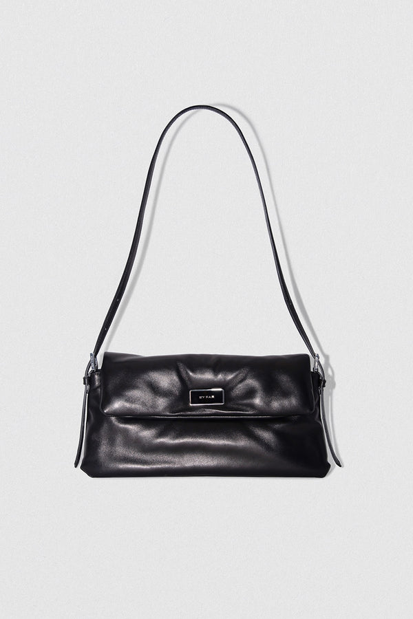 by far Puffy Tilda Black Lamb Nappa Leather Shoulder Bag