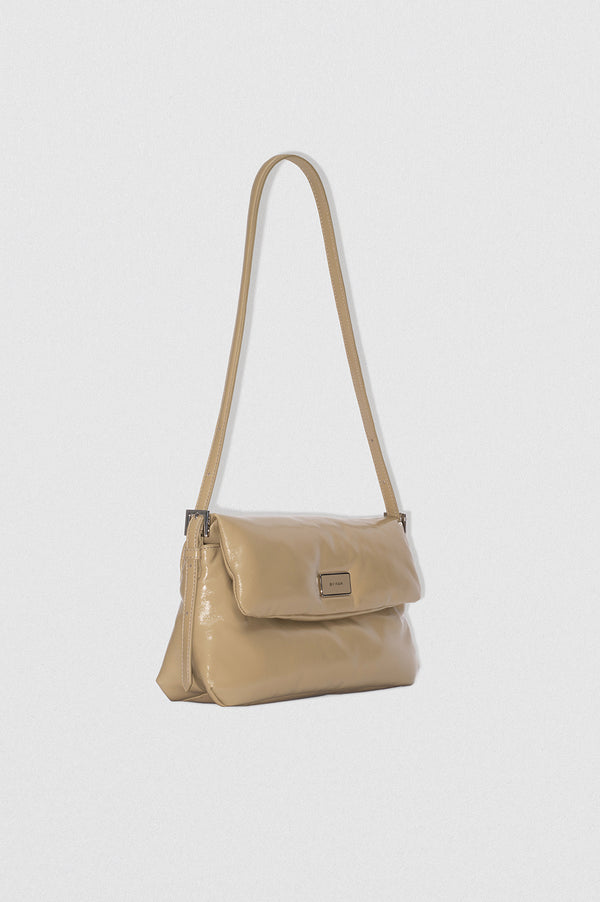 By Far Puffy Tilda Mangrove Glossed Nappa Leather Shoulder Bag