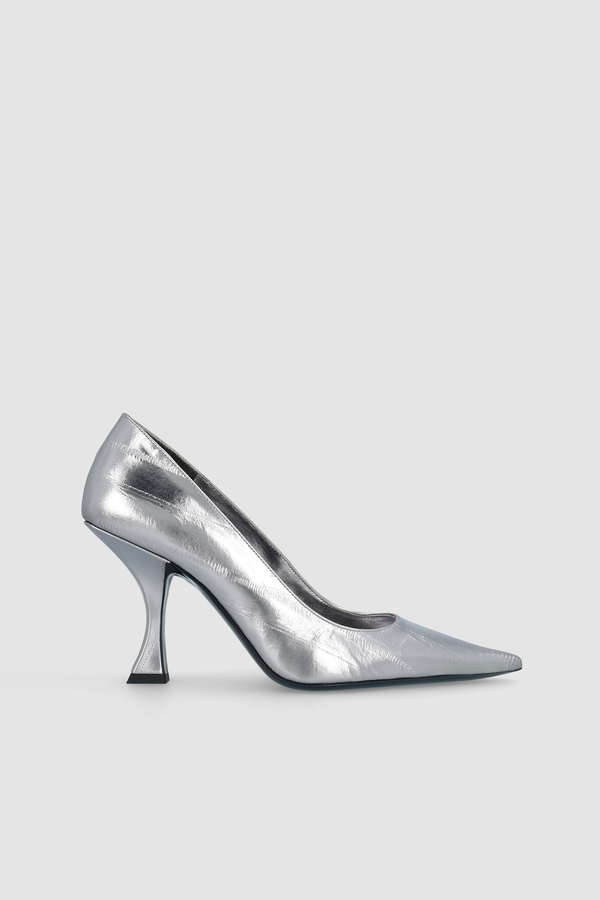 by far Viva Inox Eel Embossed Metallic Leather Pump