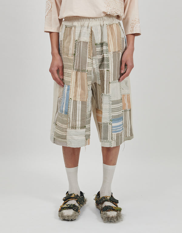by walid 19th Century French Ticking Bermuda Shorts