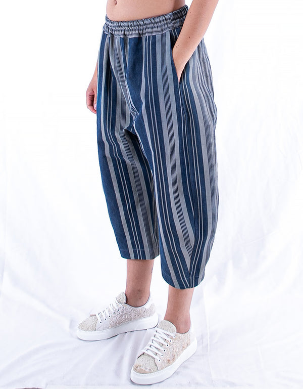 By Walid 19th Century French Ticking Hitomi Trousers