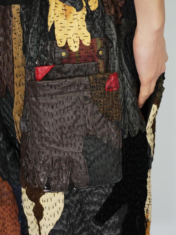 By Walid 19th Century Opera & Vintage Gloves Bermuda Shorts