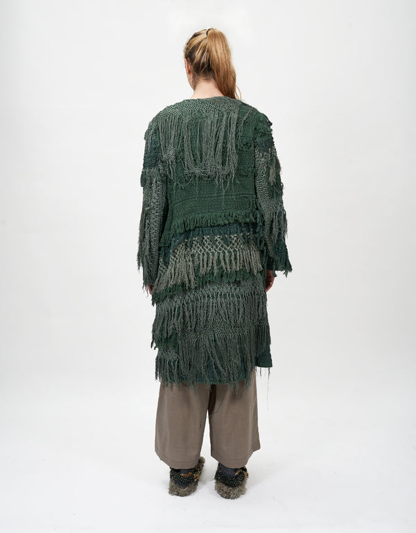By Walid 19th Century Silk Fringe Froth Tanita Coat