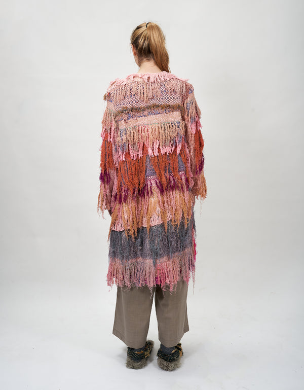 By Walid 19th Century Silk Fringe Froth Tanita Coat